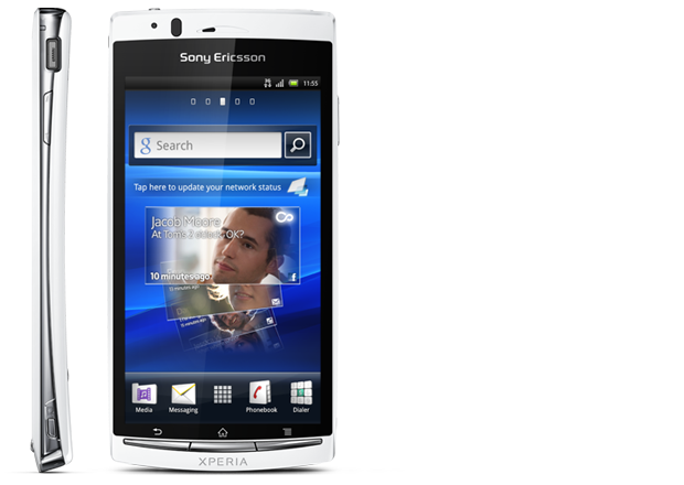 xperia arc s white android smartphone