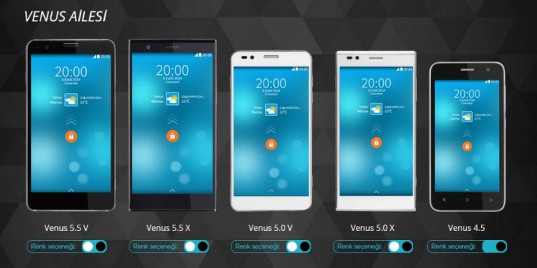 vestel venus akilli telefon