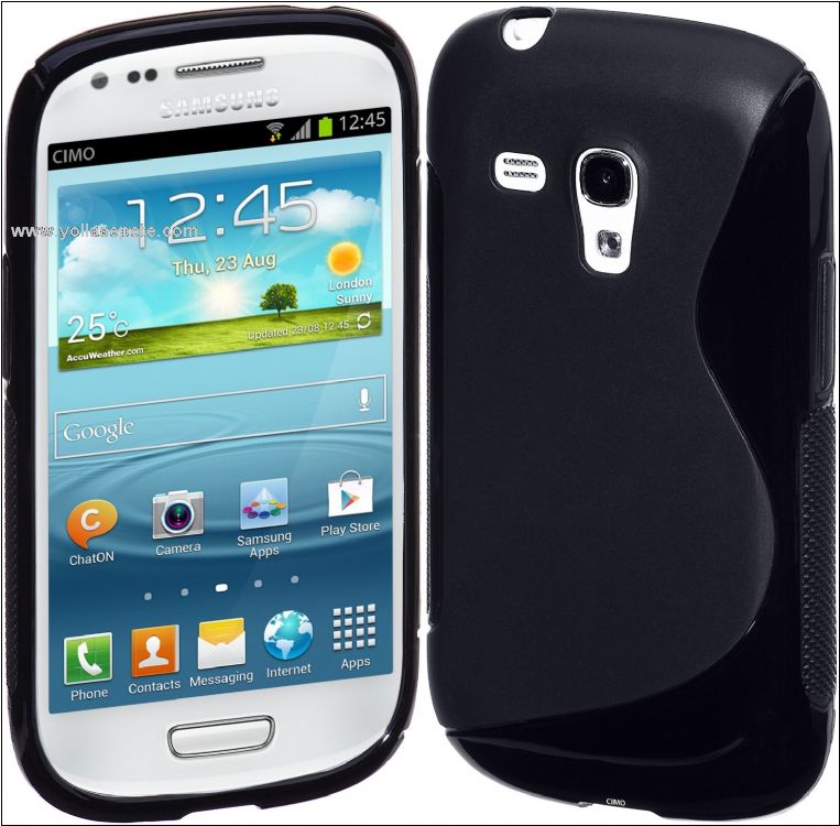 Samsung Galaxy S3 Mini i8190 S Line Siyah Silikon Kilif K1O