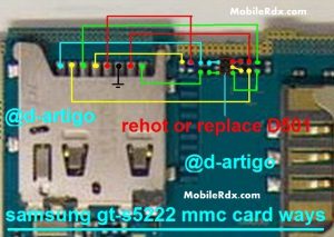 مسارات S5222 7 Samsung GT S5222 Memory Card Ways Mmc Jumper Solution