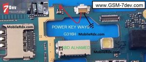Samsung Galaxy S Duos 3 G316H Power Button Ways Jumper
