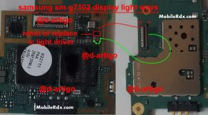 Samsung Grand 2 SM G7102 Display Light Ways Solution Jumper