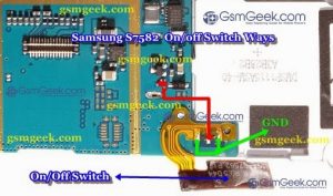 Samsung S7582 On off swi0tch ways