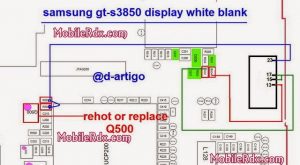samsung gt s3850 display blank white solution