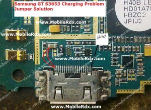 samsung s3653 charging track ways jumper