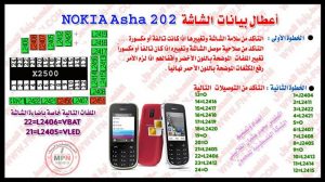 لأعطال البيانات والاضاءة في نوكيا ASHA 202 n