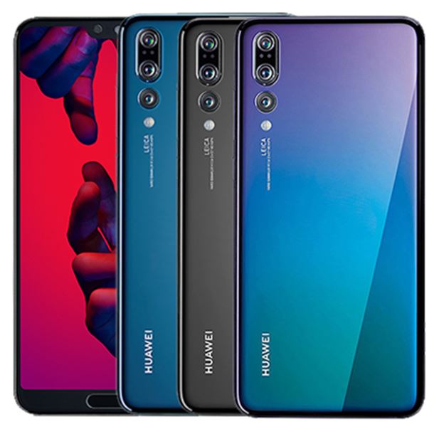0009047 huawei p20 pro single sim 128gb black midnight blue twilight purple 610