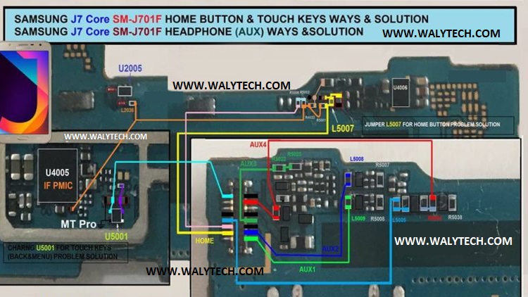 Samsung Galaxy J7 Core J701F Home Key Button Not Working Problem Solution Jumper