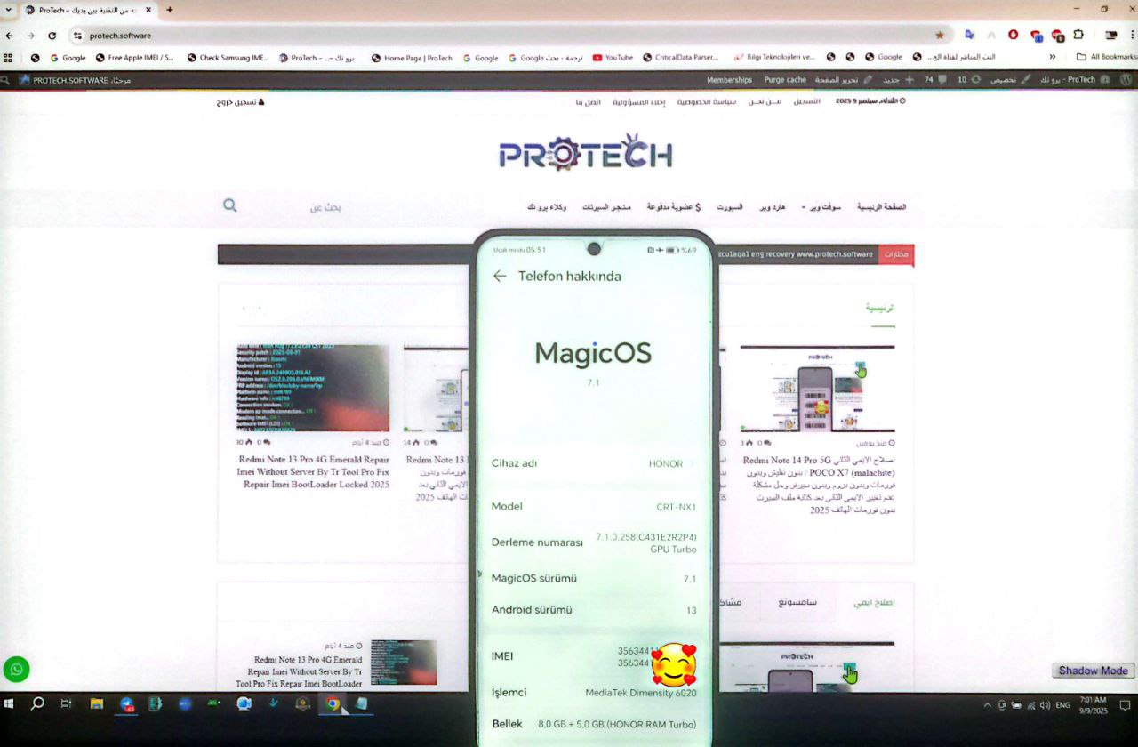 HONOR 90 LITE (CRT-NX1) Repair IMEI Original Solution Without Unlock Bootloder Without Root All Android All Security Supported 2025 2 photo 2025 09 09 07 04 28
