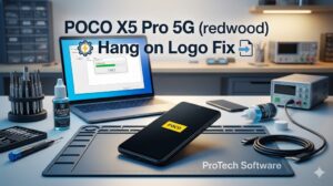 مشكلة وقوف هاتف POCO X5 Pro 5G (redwood) على الشعار (Hang on Logo) بعد التحديث أو بسبب خطأ في النظام أو تعارض في ملف الـ U...