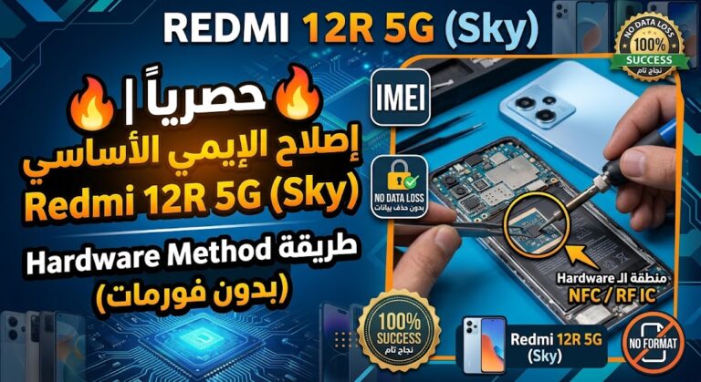🔥 حصرياً | Redmi 12R 5G (Sky) Repair IMEI Original – إصلاح الإيمي الأساسي بطريقة Hardware Method بدون فورمات أو حذف البيان...