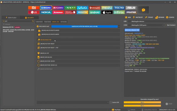 Samsung Erase FRPBrom Mode via Testpoint With UnlockTool