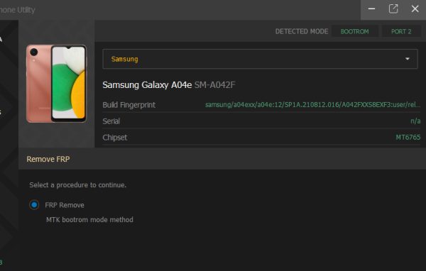 Remove Frp A042F U11 Mediatek VIA Chimera Tool Without Test Point 3 protech 570026bf79
