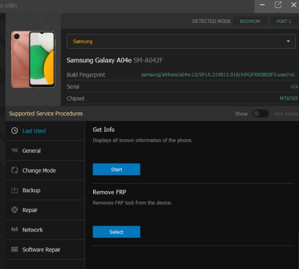 Remove Frp A042F U11 Mediatek VIA Chimera Tool Without Test Point 2 protech 6516dc532b