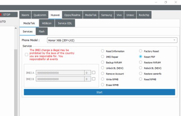 Honor X6b (JDY-LX1) Reset Frp Via Dft Pro 2 Honor Reset Frp Via DFT Tool